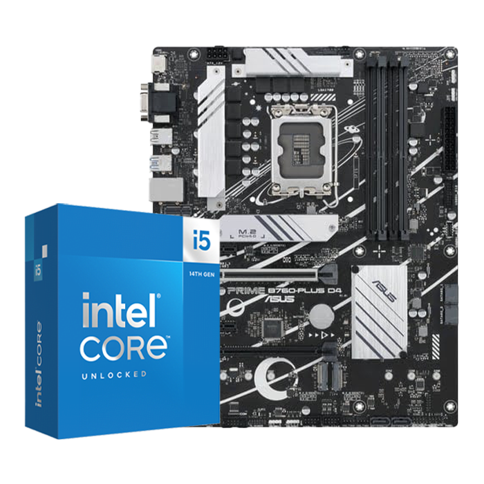 BUNDLE PRIME B760-PLUS D4 + Core i5-14600KF - grosbill-pro.com - 0