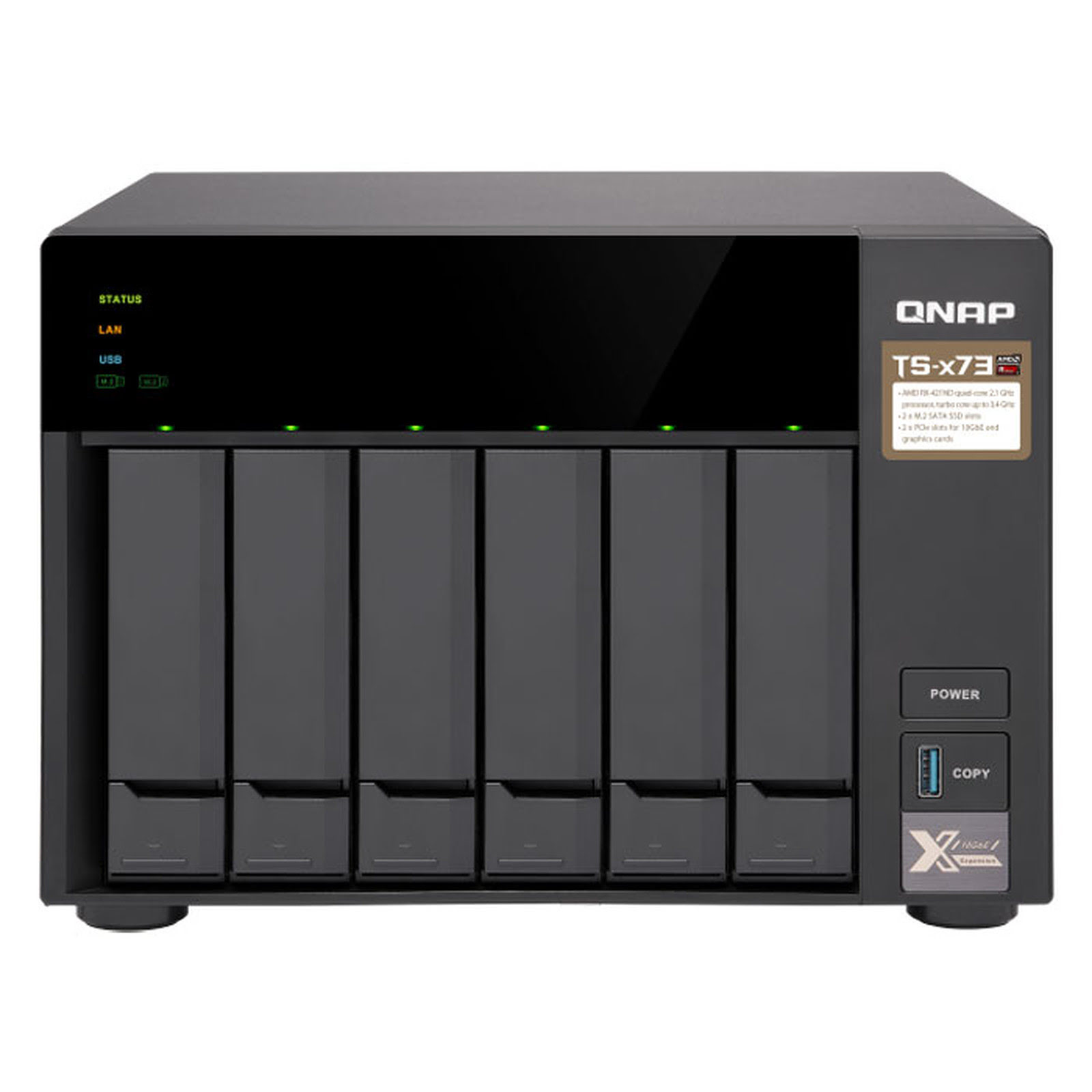 Qnap TS-673-8G - 6 HDD - Serveur NAS Qnap - grosbill-pro.com - 0