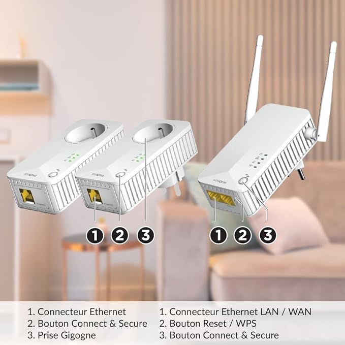 Strong POWERLINE WI-FI 600 V2 KIT (600Mb) - Pack de 2 - Adaptateur CPL - 2