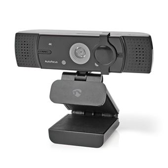 Nedis 4K@30fps - Autofocus/Micro/Noir - Webcam - grosbill-pro.com - 0