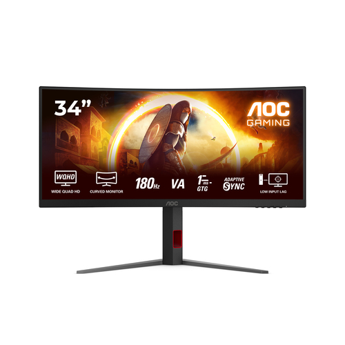 CU34G4 34" CURVE UWQHD/180Hz/Fast VA/0.5ms/Adapt#