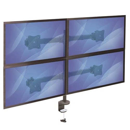 Desk Mount Quad Monitor Arm - Steel - Achat / Vente sur grosbill-pro.com - 6