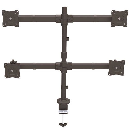 Desk Mount Quad Monitor Arm - Steel - Achat / Vente sur grosbill-pro.com - 1