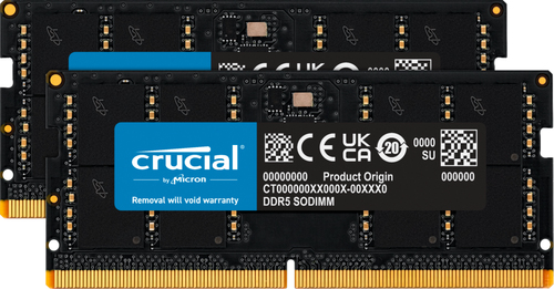 Crucial CT2K32G56C46S5 64Go (2x32) DDR5 5600 PC 44800 - Mémoire PC portable - 0