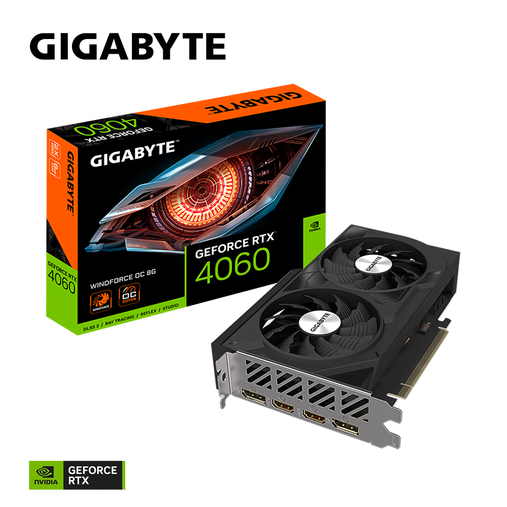 Gigabyte GeForce RTX 4060 WINDFORCE OC 8G - Carte graphique - 0