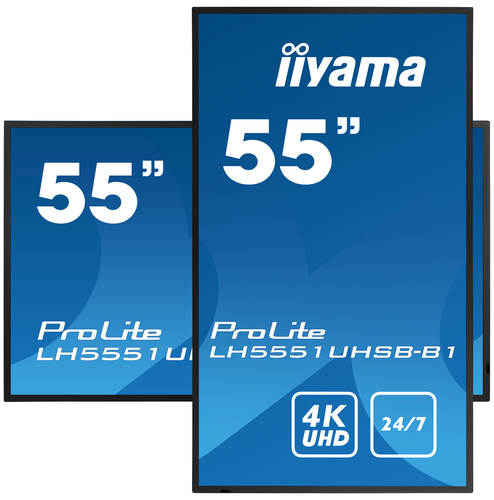 Iiyama LH5551UHSB-B1 (LH5551UHSB-B1) - Achat / Vente Affichage dynamique sur grosbill-pro.com - 0