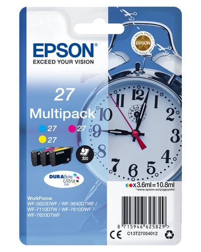 Epson Ink/27 Alarm Clock 3.6ml CMY SEC