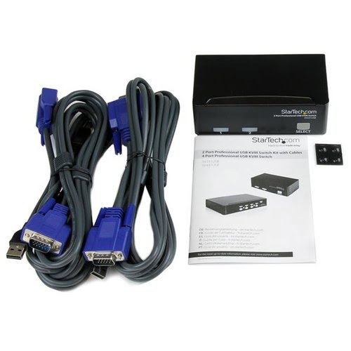 2 Port USB KVM Switch Kit with Cables - Achat / Vente sur grosbill-pro.com - 3