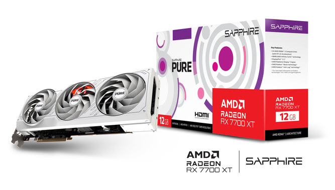 Sapphire Pure Radeon RX 7700 XT GAMING OC 12GB - Carte graphique - 0