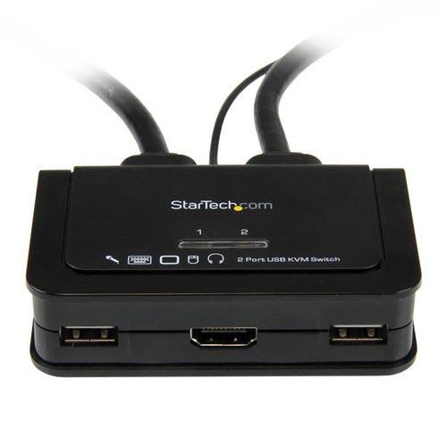 2 Port USB HDMI Cable KVM Switch - Achat / Vente sur grosbill-pro.com - 1