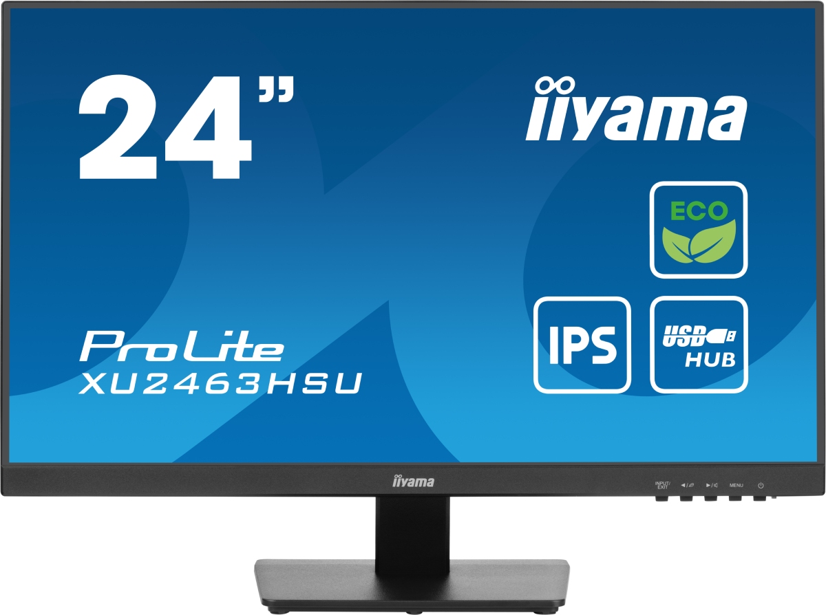 Grosbill Ecran PC Iiyama XU2463HSU-B1 23.8" FHD 100Hz/IPS/3ms/HUB USB/FS