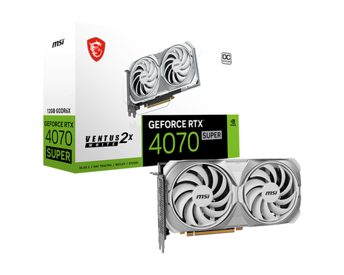 MSI GeForce RTX 4070 SUPER 12G VENTUS 2X WHITE OC - Carte graphique - 0