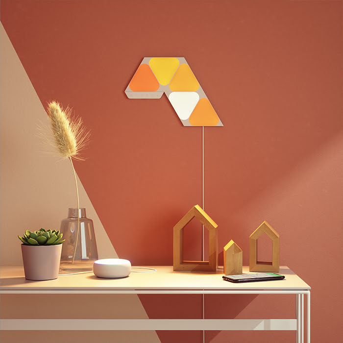 Nanoleaf Shapes Mini Triangles Starter Kit - 5 Pièces (NL48-5002TW-5PK) - Achat / Vente Objet connecté / Domotique sur grosbill-pro.com - 2