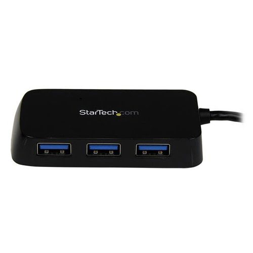 Portable 4 Port Mini USB 3.0 Hub - Black - Achat / Vente sur grosbill-pro.com - 1