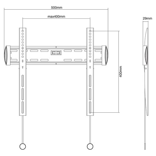 Wall Mount 32-52" Fixed BLACK - Achat / Vente sur grosbill-pro.com - 2