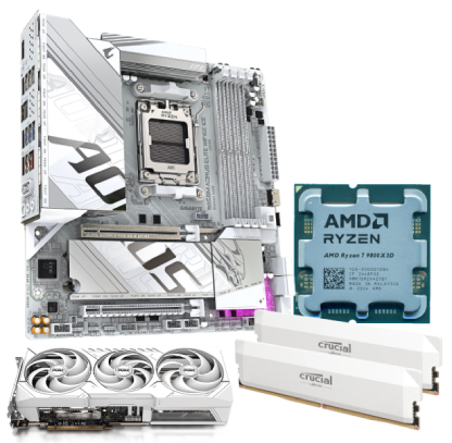 9070 Pure + 9800X3D + B850M W + 2x16Go W
