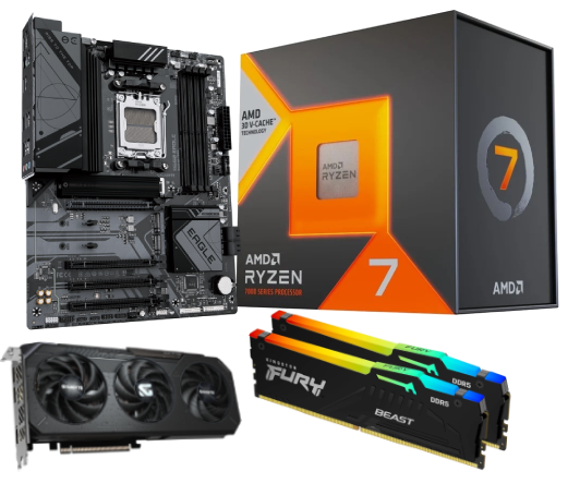 B650 EAGLE+9060 XT+7 7800X3D+KF560C36BBE2AK2-32RGB#