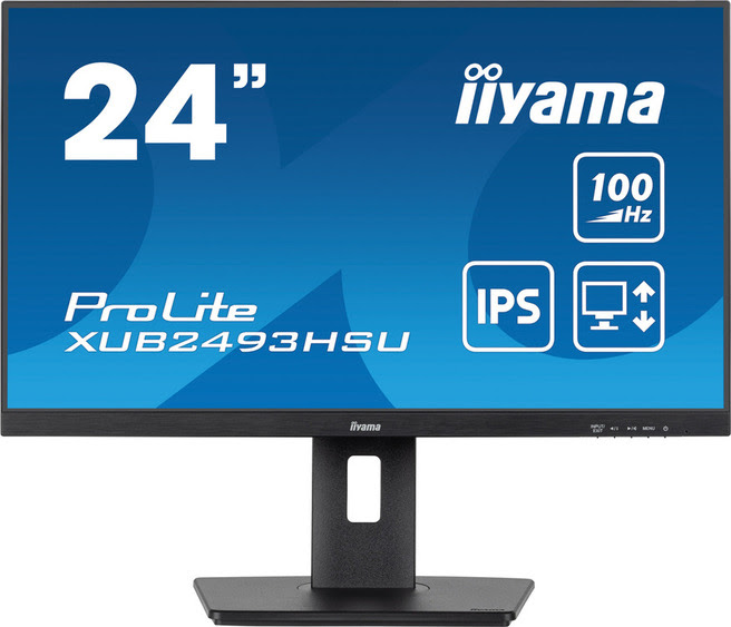 Grosbill Ecran PC Iiyama XUB2494HSU-B6 24"FHD/100Hz/1ms/PIVOT/FreeSync
