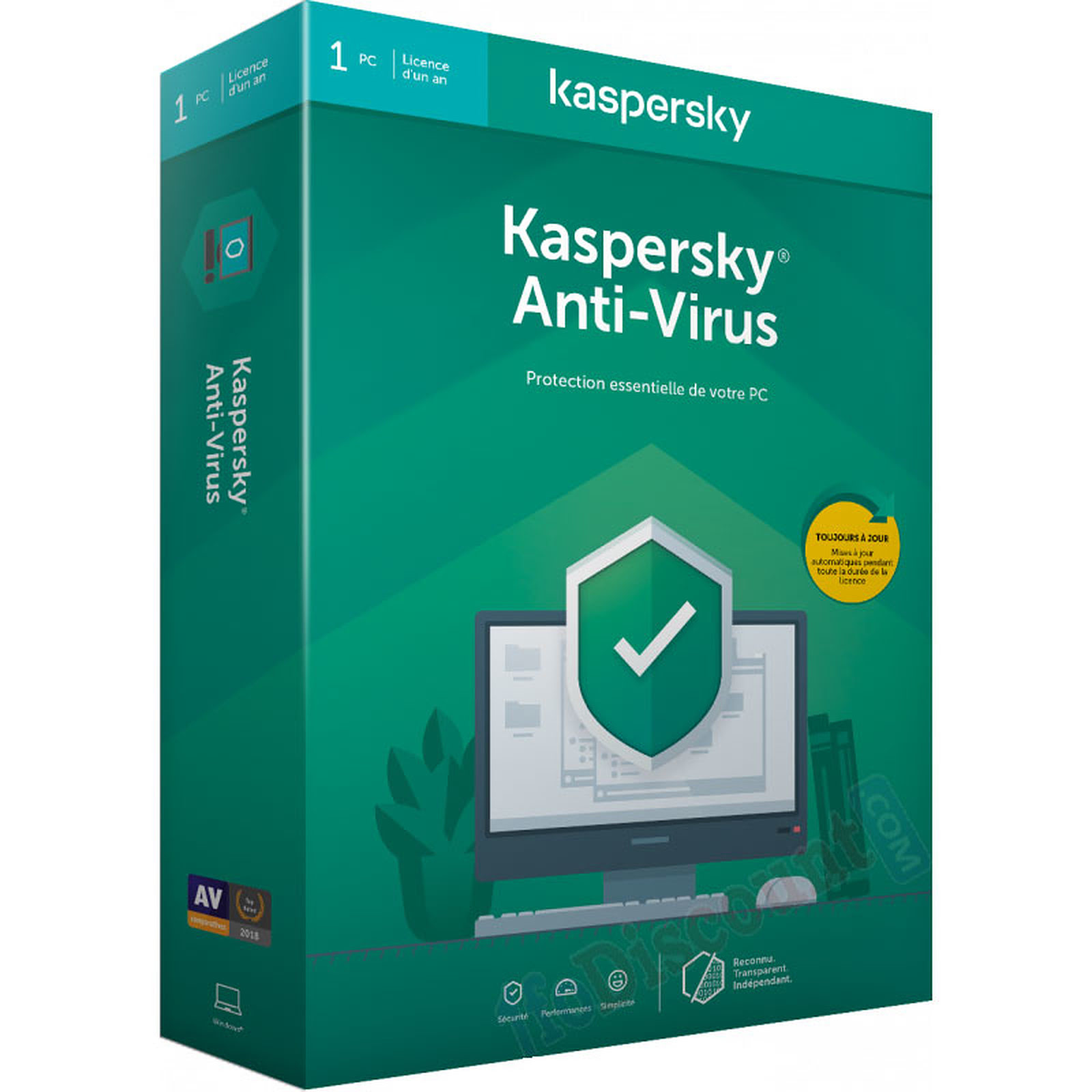 Kaspersky Antivirus - 1 An / 1 PC - Logiciel sécurité - 0