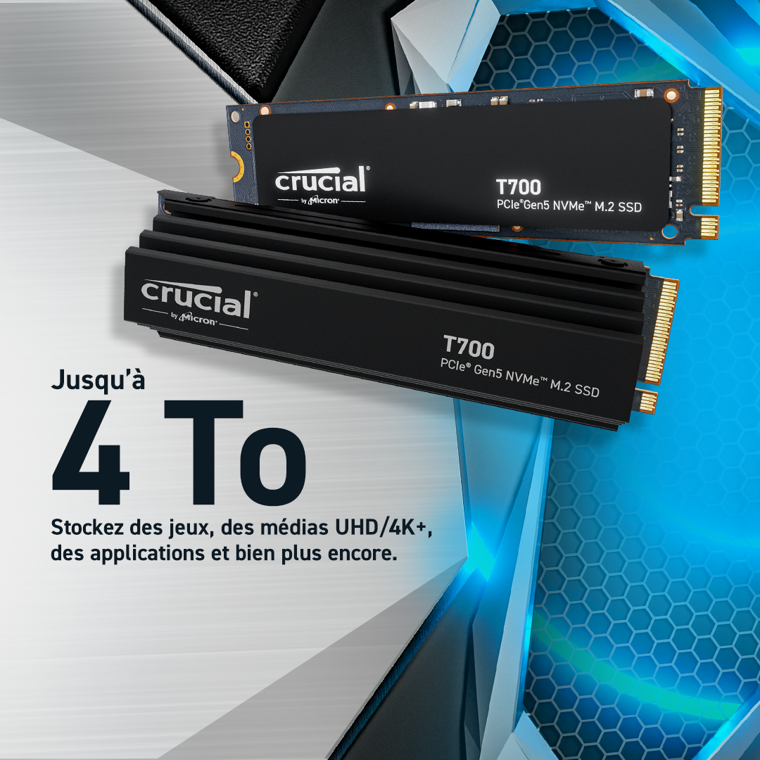 Crucial T700 rad  M.2 - Disque SSD Crucial - grosbill-pro.com - 1