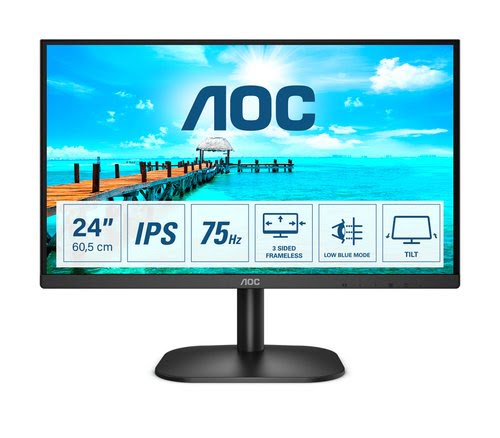 Grosbill Ecran PC AOC B2 24B2XDA - 23.8"/IPS/4ms/FHD/DVI/HDMI/HP