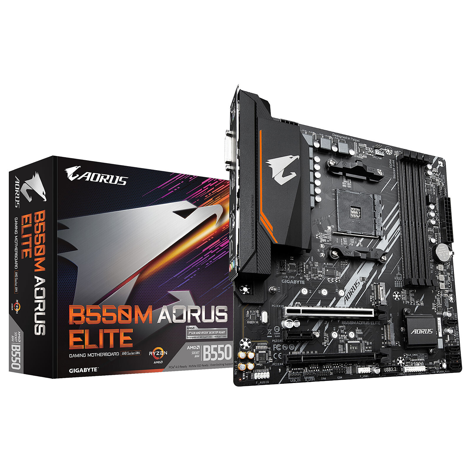 Grosbill Carte mère Gigabyte B550M AORUS ELITE - B550/AM4/DDR4/mATX