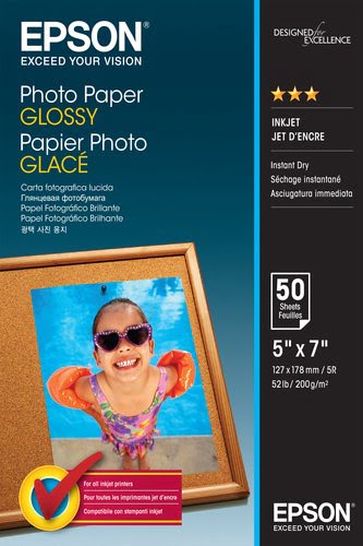 Paper/Photo Glossy 13x18cm 50 sheet - Achat / Vente sur grosbill-pro.com - 0