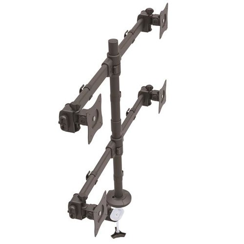 Desk Mount Quad Monitor Arm - Steel - Achat / Vente sur grosbill-pro.com - 3