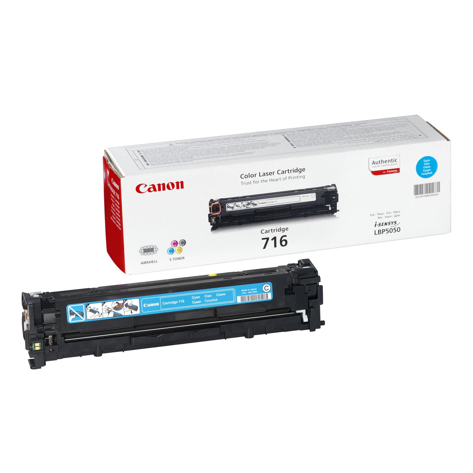 Toner CRG 716 Cyan - 1979B002 pour imprimante Laser Canon - 0