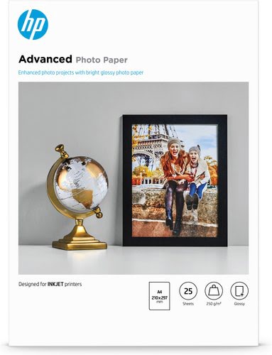 HP Paper Photo/Adv Glossy A4 25sh - Achat / Vente sur grosbill-pro.com - 0