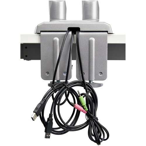 Desk Mount Dual Monitor Arm w/USB/Audio - Achat / Vente sur grosbill-pro.com - 11