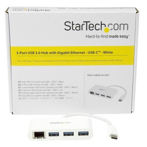 3 Port USB C Hub w/GbE - C to A USB 3.0 - Achat / Vente sur grosbill-pro.com - 3