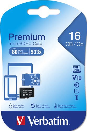 SecureDigital/16GB micro SDHC Class 10 - Achat / Vente sur grosbill-pro.com - 1