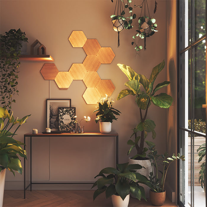 Nanoleaf Elements Hexagons Starter Kit - 7 pièces  (NL52-K-7002HB-7PK) - Achat / Vente Objet connecté / Domotique sur grosbill-pro.com - 1