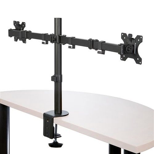Monitor Arm - Dual - Crossbar - Steel - Achat / Vente sur grosbill-pro.com - 1