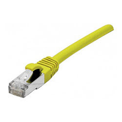 Grosbill Connectique réseau Dexlan Cable Cat.6A S/FTP LS0H jaune Snagless - 0.5m