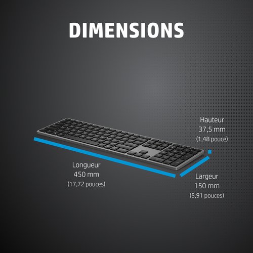 KBD HP 975 Dual-Mode WL FR - Achat / Vente sur grosbill-pro.com - 17