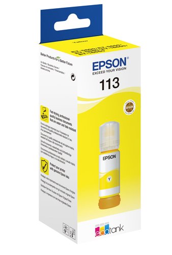 Flacon EcoTank 113 Jaune pour imprimante Jet d'encre Epson - 1