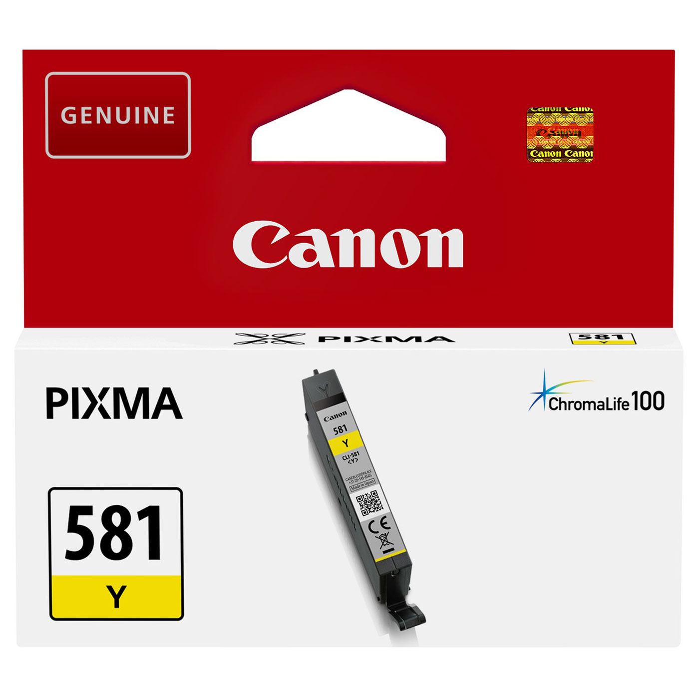 Cartouche Jaune CLI-581 Y - 2105C001 pour imprimante Jet d'encre Canon - 0