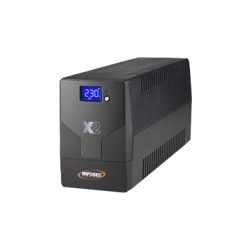 X2 LCD Touch 500VA In-Line - 2 Prises SCHUKO FR - Onduleur Infosec - 0