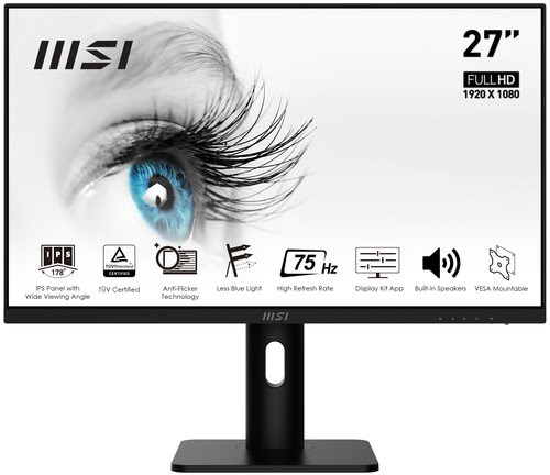 Grosbill Ecran PC MSI MP273P 27" FHD/75Hz/IPS/5ms/HDMI/DP/Adaptive Sync