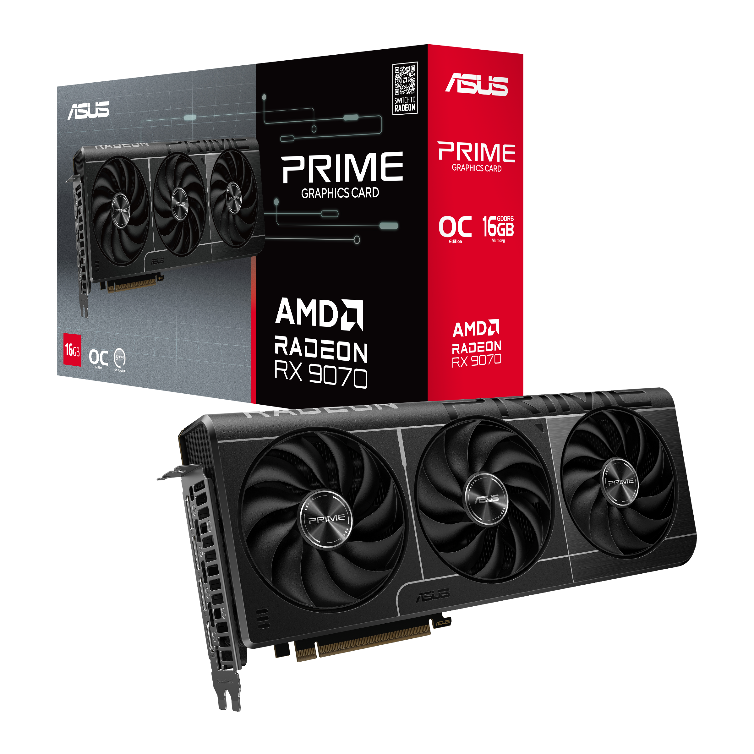 Prime Radeon RX 9070 OC Edition 16GB GDDR6