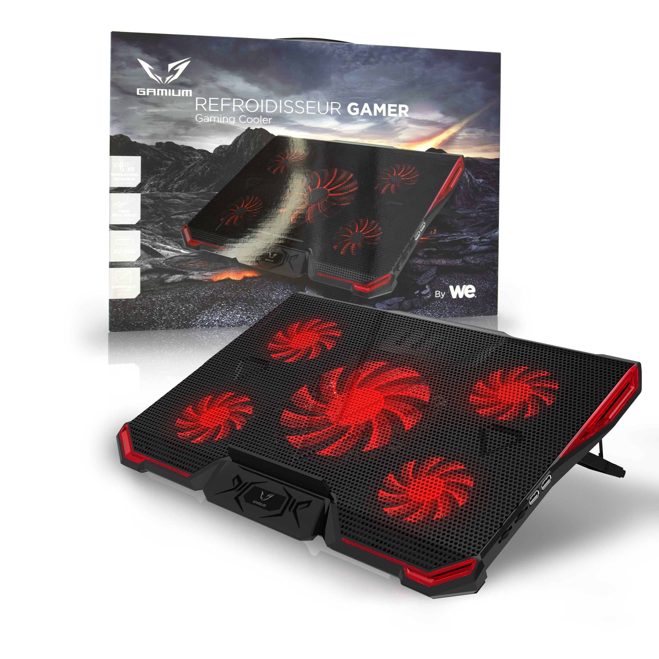 Refroidisseur Gamium jusq. 17.3" -5 ventil./7 angl