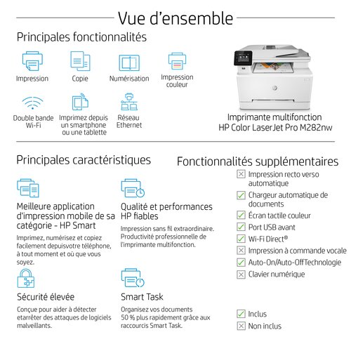  Color LaserJet Pro MFP M282nw (7KW72A#B19) - Achat / Vente sur grosbill-pro.com - 11