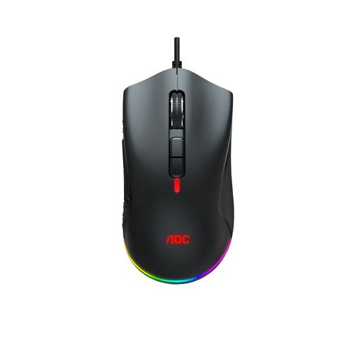 Grosbill Souris PC AOC GM530B - Noir/RGB/Filaire 