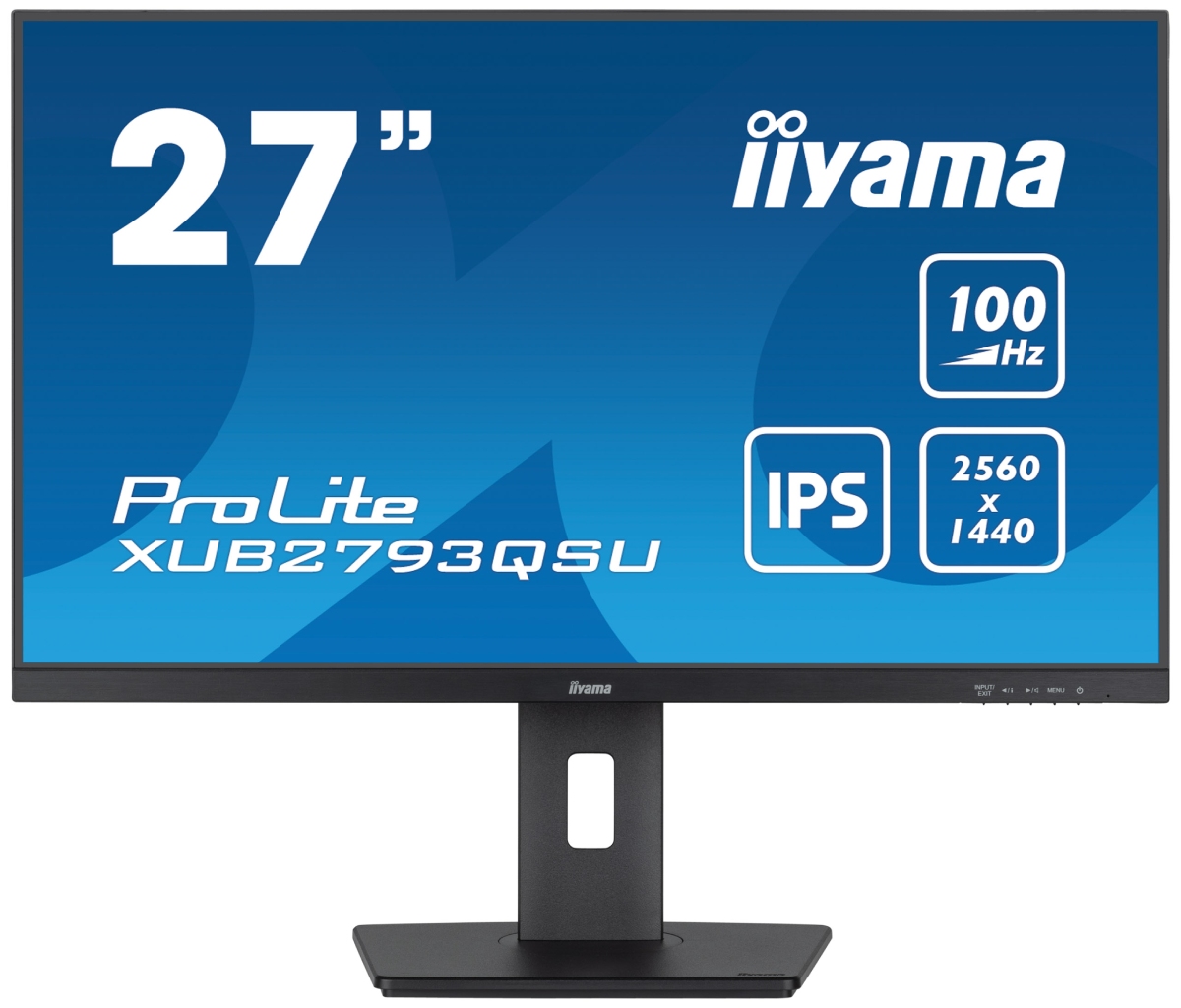 Grosbill Ecran PC Iiyama XUB2793QSU-B6 27" QHD/100Hz/IPS/1ms/Pivot/FreeSync