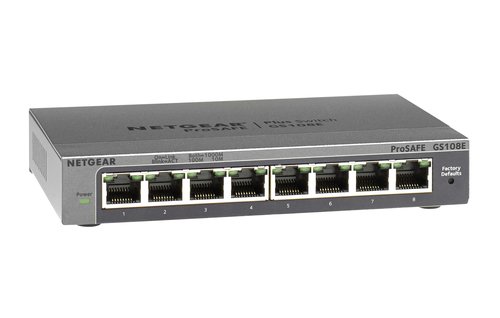 Switch Netgear 8 ports 10/100/1000 - GS108E   - grosbill-pro.com - 1