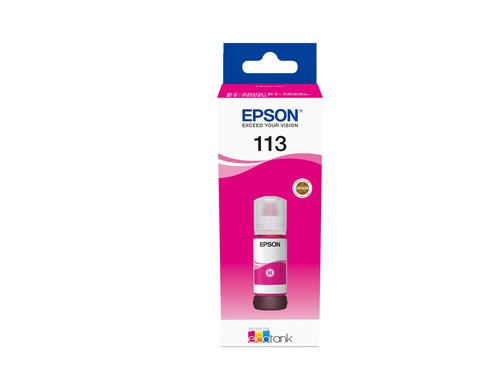 Flacon EcoTank 113 Magenta pour imprimante Jet d'encre Epson - 0