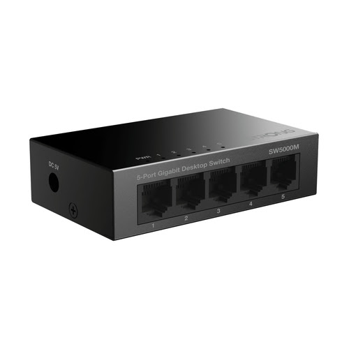 Switch de bureau 5 ports 10/100/1000Mbps - Boîtier métal - TL