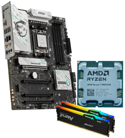 9800X3D + B850 + 2x16Go
